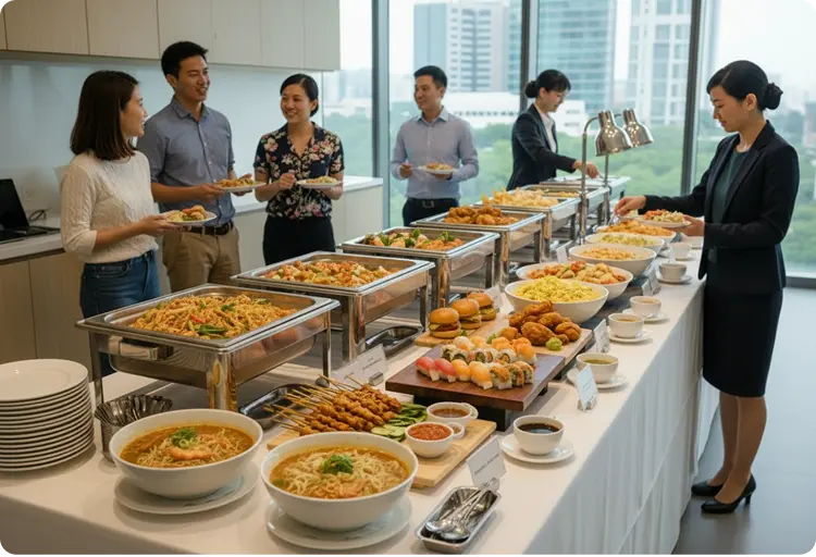 Corporate Buffet Catering Singapore | WhyQ
